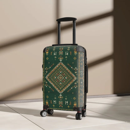 Azura Heritage Kilim Carry-On – Amazigh Geometric Print Hard-Shell Suitcase Printify