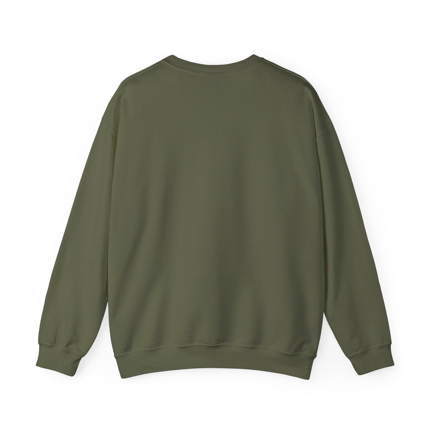Azura Heritage Olive Heritage Sweatshirt – Amazigh-Inspired Embroidered Sweatshirt Printify
