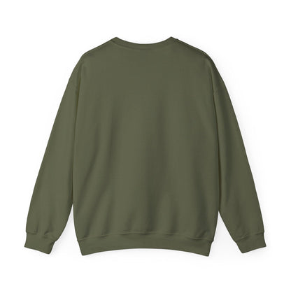 Azura Heritage Olive Heritage Sweatshirt – Amazigh-Inspired Embroidered Sweatshirt Printify