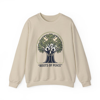 Azura Heritage Olive Heritage Sweatshirt – Amazigh-Inspired Embroidered Sweatshirt Printify